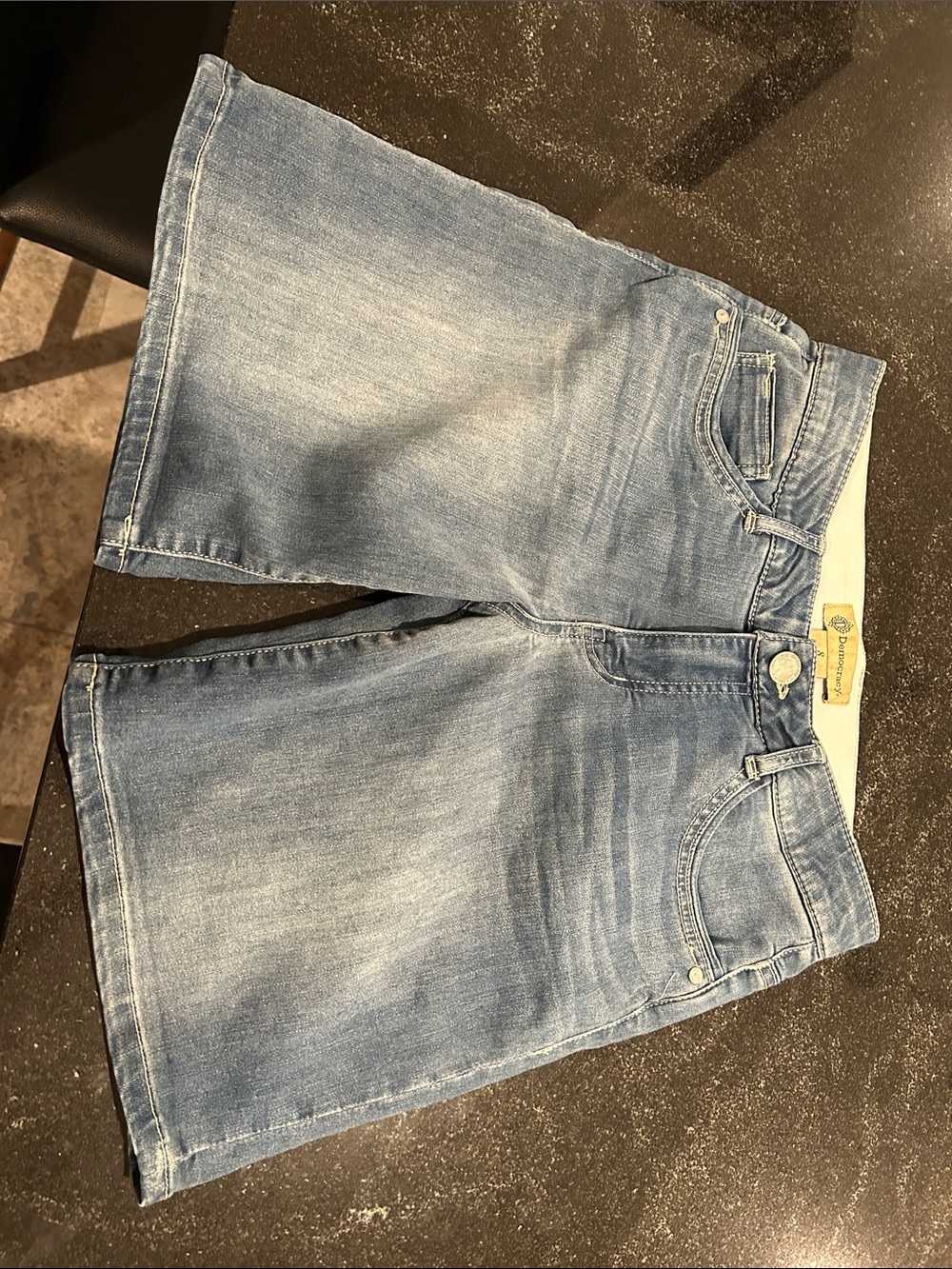 Democracy Light Blue Denim Shorts with “ab” technology